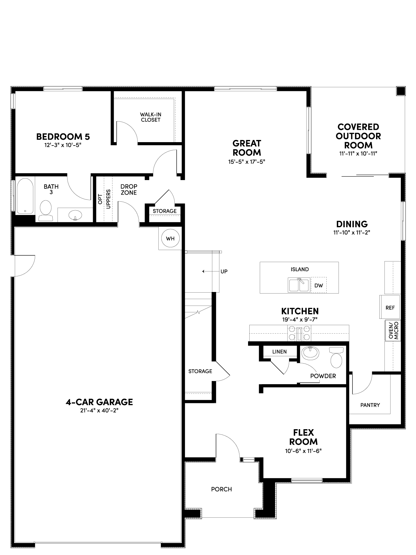 Plan 3 at Ivywood | 5–6 Bed Home with 4-Car Garage in Menifee Plan 3 Main Floor