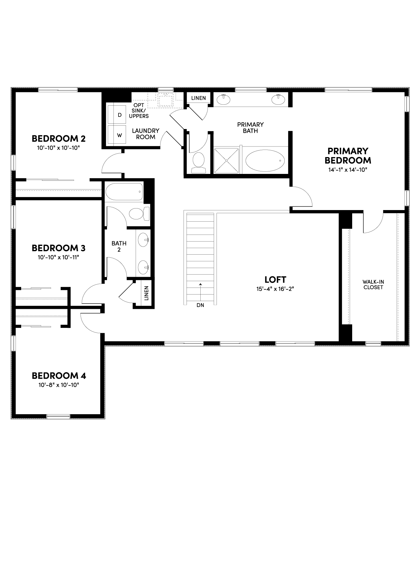 Plan 3 at Ivywood | 5–6 Bed Home with 4-Car Garage in Menifee Plan 3 Second Floor