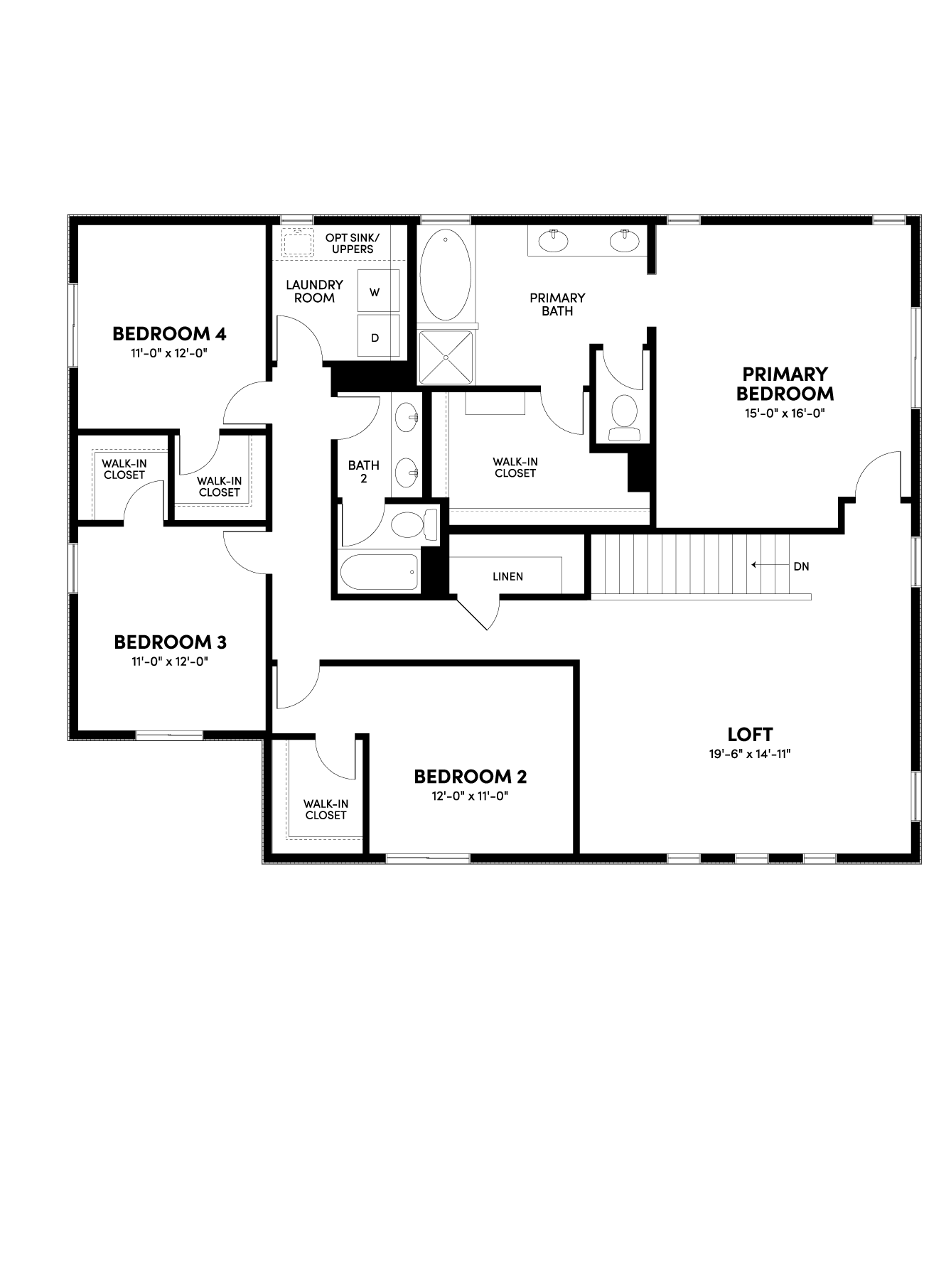 Plan 4 at Ivywood | 5–6 Bed Home with 3-Car Garage in Menifee Plan 4 Second Floor