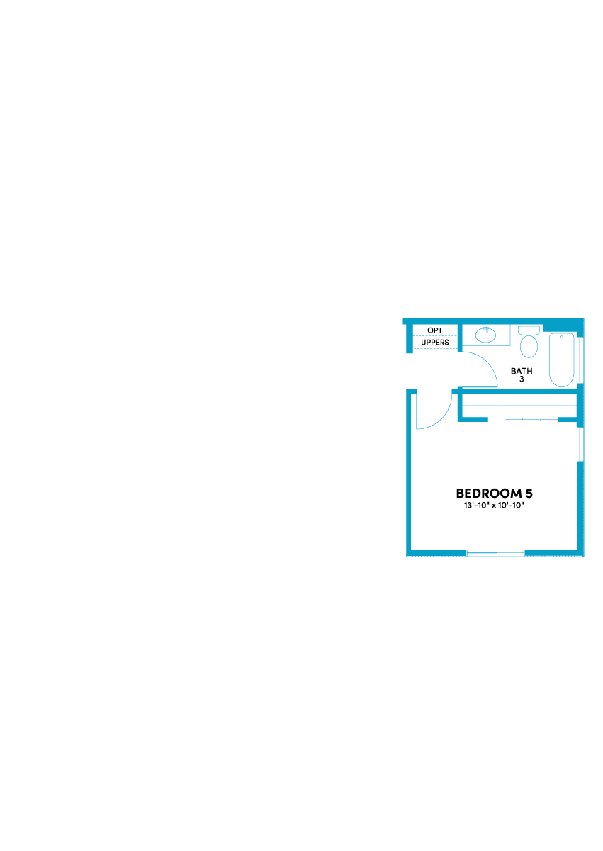 Plan 3 at Linden | 4–6 Bed Home in Menifee Plan 3 Optional Bedroom 5 with Bath 3 in Lieu of Flex Room