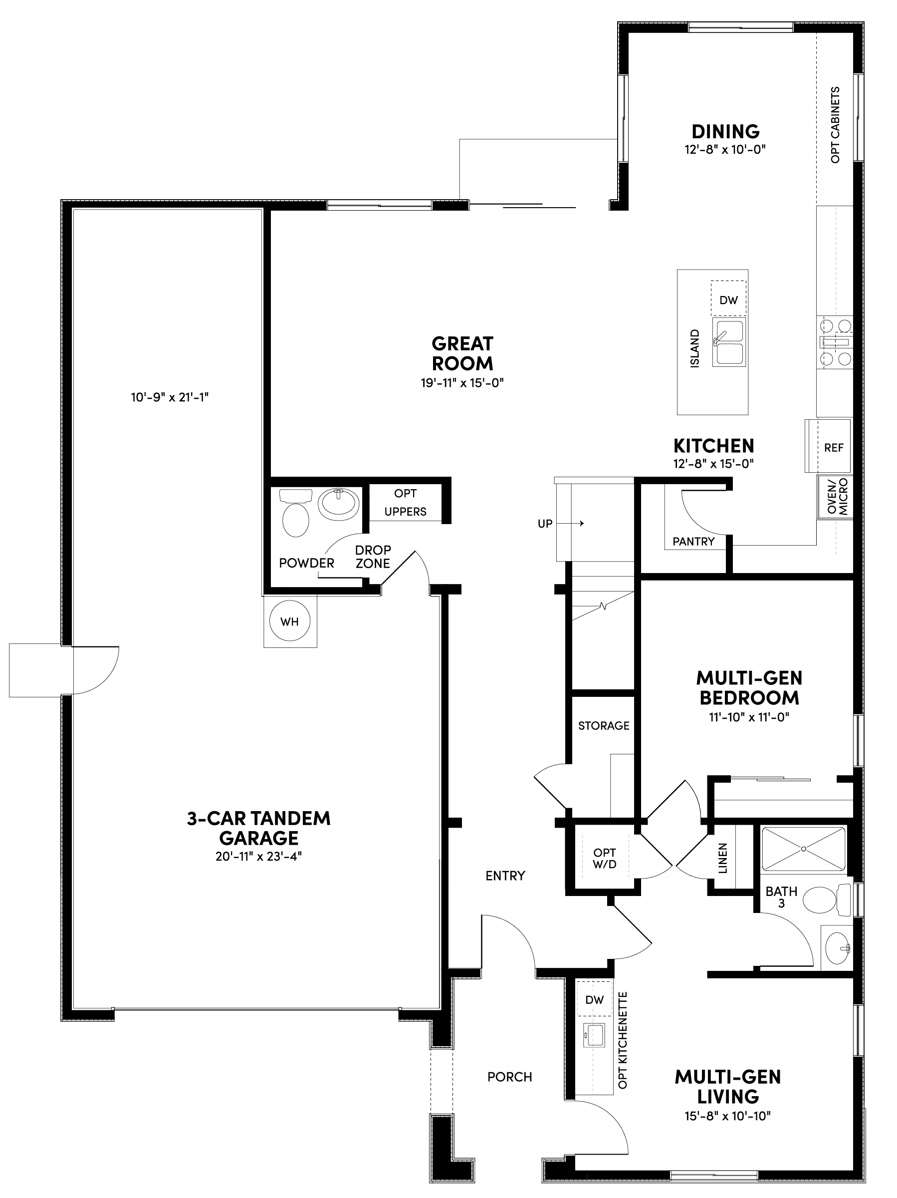 Plan 4 at Linden | 5–6 Bed Home with 3-Car Garage in Menifee Plan 4 Main Floor